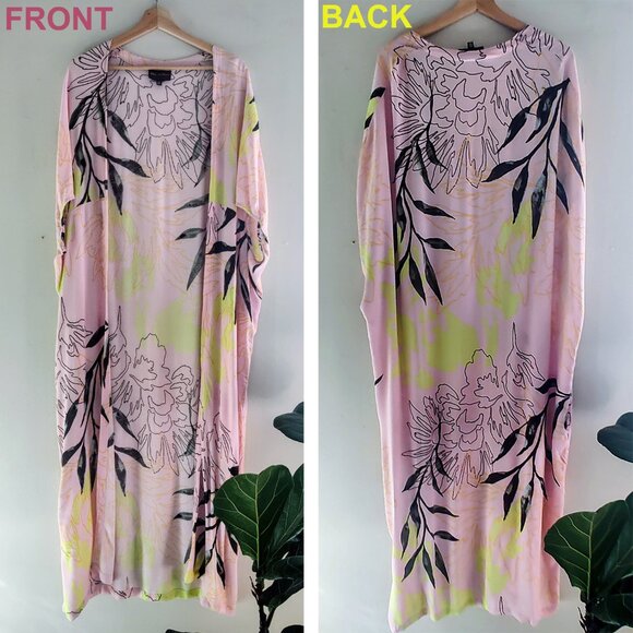 Anthropologie Bel Kazan Tropical Print Kimono OS - Picture 1 of 3